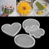 Round Silicone Crystal Epoxy Resin Mold DIY Coaster Making Tools