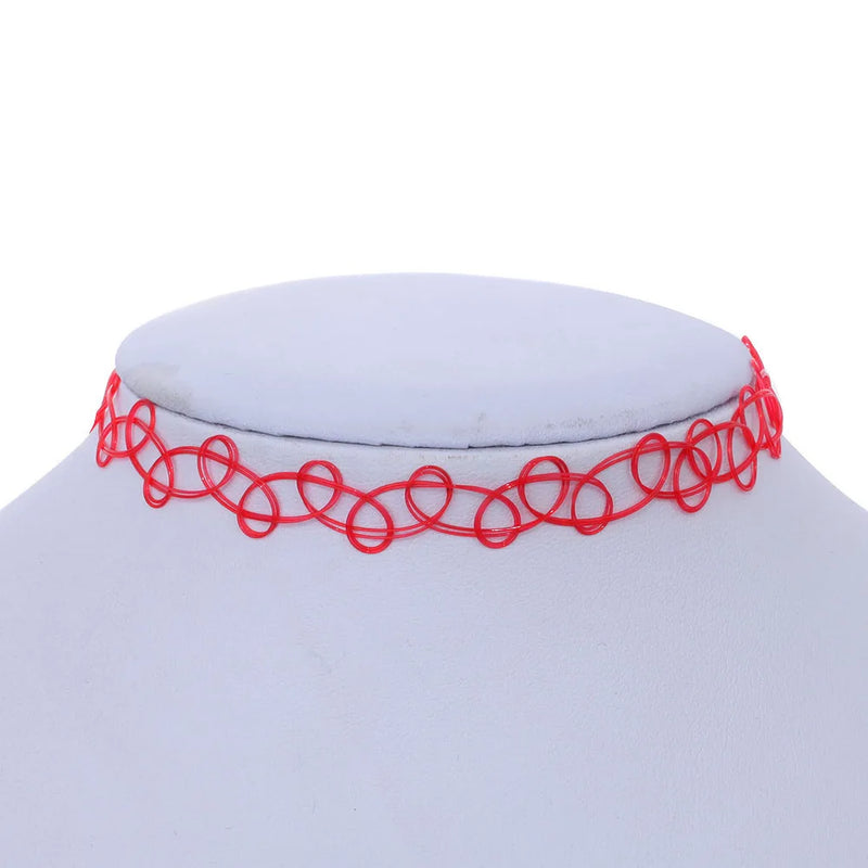 Colorful Chokers Necklace Beach Jewelry Water Drop Circular Cobwebbing Clavicle