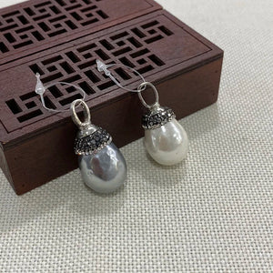 Shell Bead Necklace Pendant Round Inlay Craft Jewelry DIY Earring Making