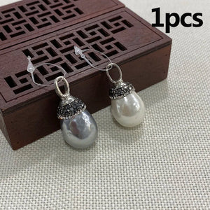 Shell Bead Necklace Pendant Round Inlay Craft Jewelry DIY Earring Making