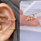 Zircon Ear Cuff Crystal Clip Earrings Charming Jewelry