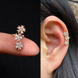 Zircon Ear Cuff Crystal Clip Earrings Charming Jewelry