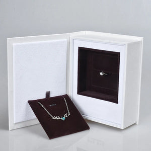 Cardboard Jewelry Open Book Style Accessories Ring Necklace Packaging Boxes