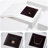 Cardboard Jewelry Open Book Style Accessories Ring Necklace Packaging Boxes