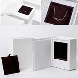 Cardboard Jewelry Open Book Style Accessories Ring Necklace Packaging Boxes