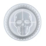 Skull Silicone Mold Round Ashtray Storage Box Epoxy Resin Gothic Style DIY Gift