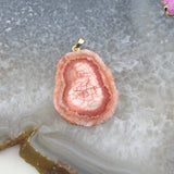 Solar Quartz Druzy Slice Pendant, Geode Necklace DIY Jewelry