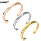 Stainless Steel Cuff Bracelet Hair Band Bangle Women Jewelry