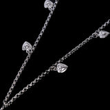 Stainless Steel Love Angel Wing Heart Bell Chain Necklace
