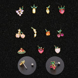 Rainbow CZ Zircon Small Cartilage Stud Earring