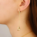 925 Silver Handcuff Dangle Earring Rainbow