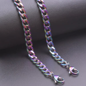 6.5mm Stainless Steel Rainbow Necklace Chain for Jewelry Making