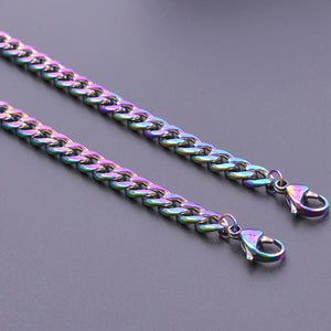 6.5mm Stainless Steel Rainbow Necklace Chain for Jewelry Making