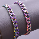 6.5mm Stainless Steel Rainbow Necklace Chain for Jewelry Making