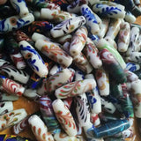 Ancient pharaoh traditional glass beads flower pattern jewelry