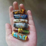 Ancient pharaoh traditional glass beads flower pattern jewelry