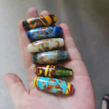 Ancient pharaoh traditional glass beads flower pattern jewelry