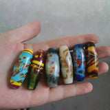 Ancient pharaoh traditional glass beads flower pattern jewelry