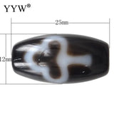 Tibetan Oval Ruyi & Two Tone Dzi Beads Charm Stone Beads for Jewelry Making
