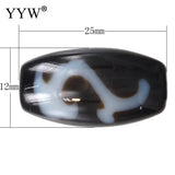 Tibetan Oval Ruyi & Two Tone Dzi Beads Charm Stone Beads for Jewelry Making