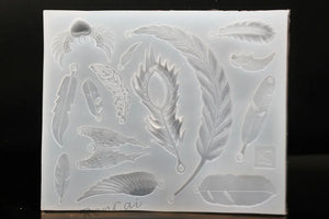 Transparent Feather Silicone Resin Mold for Charms Pendant Making