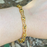 24K Copper Ball Saudi Arabic Bangles For Girls