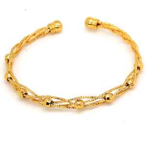 24K Copper Ball Saudi Arabic Bangles For Girls