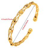 24K Copper Ball Saudi Arabic Bangles For Girls