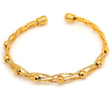 24K Copper Ball Saudi Arabic Bangles For Girls