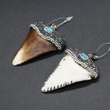 Triangle Cattle Bone Turquoise Pendant Jewelry Making Gift