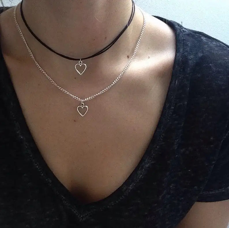 Turquoise Drop Choker Layering Necklace Hippie Boho Tumblr Necklace
