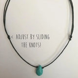Turquoise Drop Choker Layering Necklace Hippie Boho Tumblr Necklace