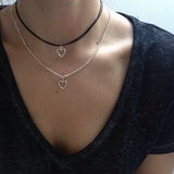Turquoise Drop Choker Layering Necklace Hippie Boho Tumblr Necklace