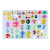 UV Resin Silicone Mold for Heart Water Drop Square Oval Round Beads