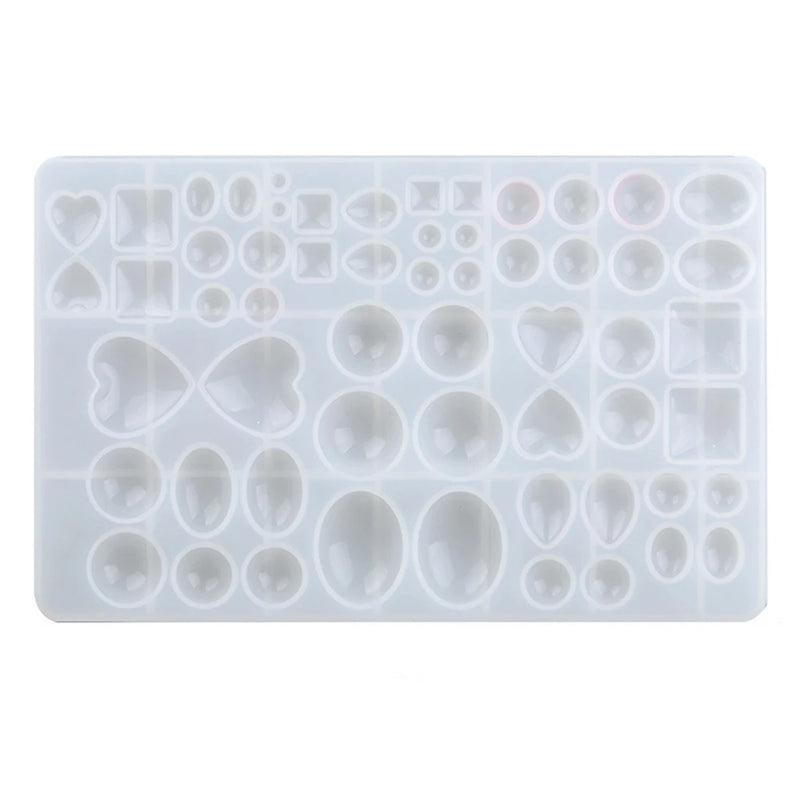 UV Resin Silicone Mold for Heart Water Drop Square Oval Round Beads