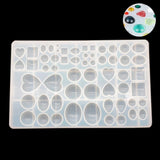 UV Resin Silicone Mold for Heart Water Drop Square Oval Round Beads