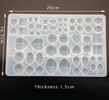 UV Resin Silicone Mold for Heart Water Drop Square Oval Round Beads