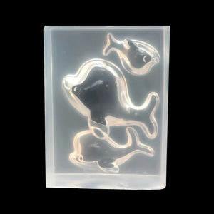 UV Resin Jewelry Silicone Mold 3D Dolphin Cartoon Pendant