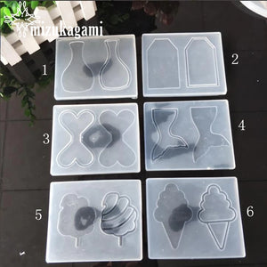 UV Resin Jewelry Silicone Mold Bone Fish Tail Bottle Charms Molds DIY