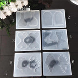UV Resin Jewelry Silicone Mold Bone Fish Tail Bottle Charms Molds DIY