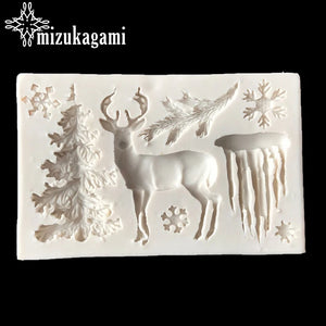 Christmas Elk/Tree Resin Charms Pendant Molds DIY Intersperse Christmas