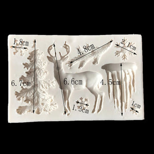 Christmas Elk/Tree Resin Charms Pendant Molds DIY Intersperse Christmas