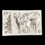 Christmas Elk/Tree Resin Charms Pendant Molds DIY Intersperse Christmas