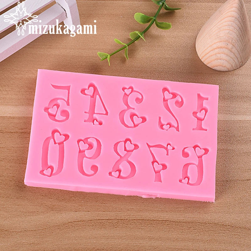 UV Resin Jewelry Liquid Silicone Mold Letter Resin Molds DIY Cake Mold