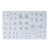 UV Resin Jewelry Liquid Silicone Mold Heart Water Drop Round Beads Resin Molds