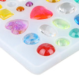 UV Resin Jewelry Liquid Silicone Mold Heart Water Drop Round Beads Resin Molds