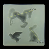 UV Resin Jewelry Silicone Mold Horse Rabbit Bird DIY Charms Molds