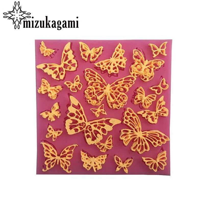 Pink Butterfly Silicone Charms Mold - DIY Intersperse Decorate Jewelry