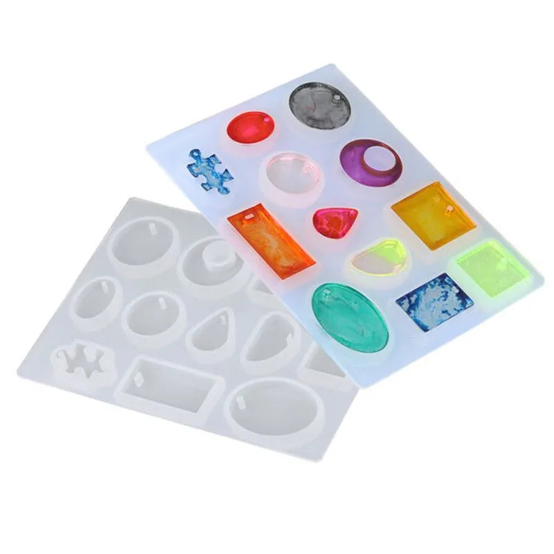 UV Resin Silicone Necklace Pendant Molds DIY Jewelry Making