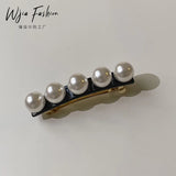 Vintage French Spring Hairclip with Pearls Hair Accessories